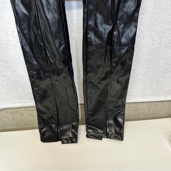 SBetro Suzanne Betro‎ Faux Leather Front Slit Skinny Pants Size S - Picture 3 of 12